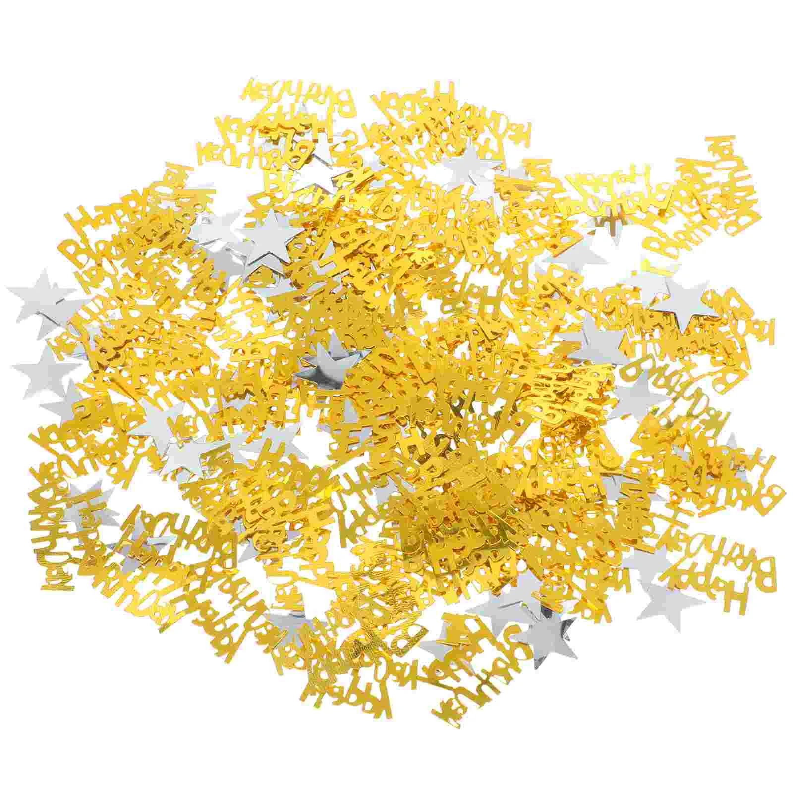 

50g Golden Confetti 10g x 5 Bags Birthday Party Decorations Table Scatter Photo Props Celebration Supplies PET Material Non