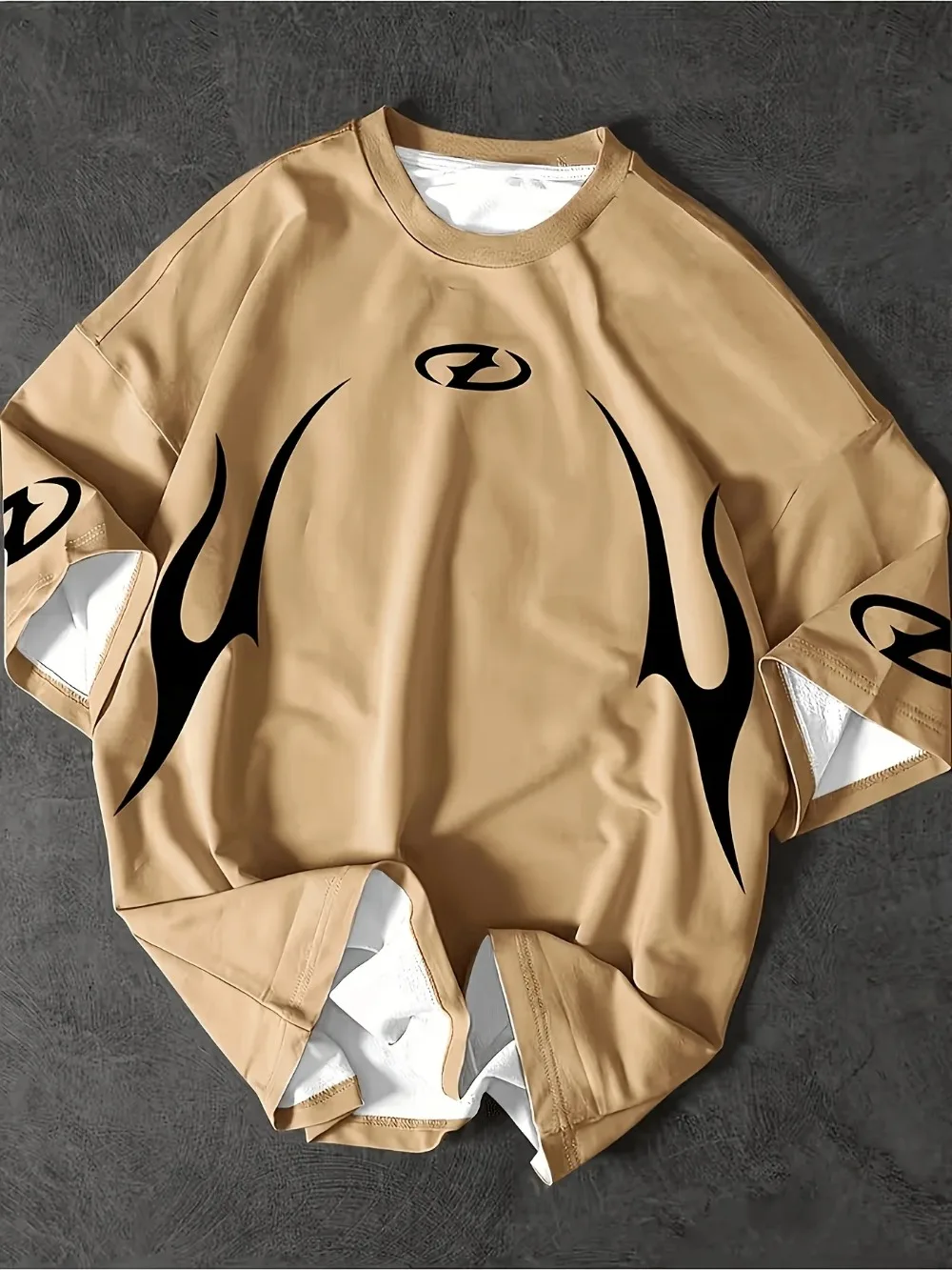 Sommer Harajuku Y2K Einfaches Trendiges 3D-Druck Sport Atmungsaktives Schnelltrocknendes Herren-T-Shirt Street Fashion Lässige Eltern-Kind-Kleidung – Detail 4