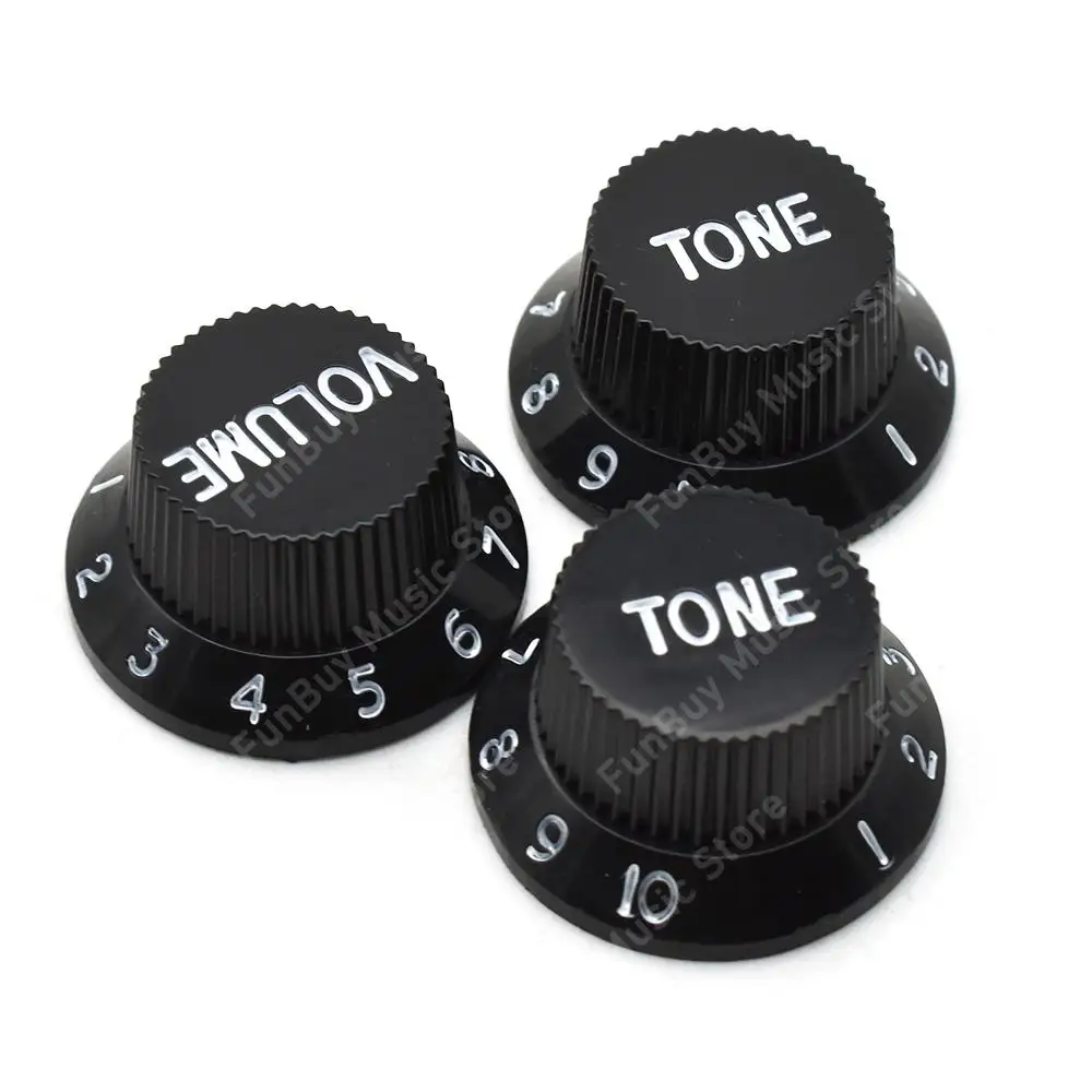 Multi Color Electric Guitar Speed Control Knobs Guitar Pot Buttons Cap (1 Volume & 2 Tone A Set)