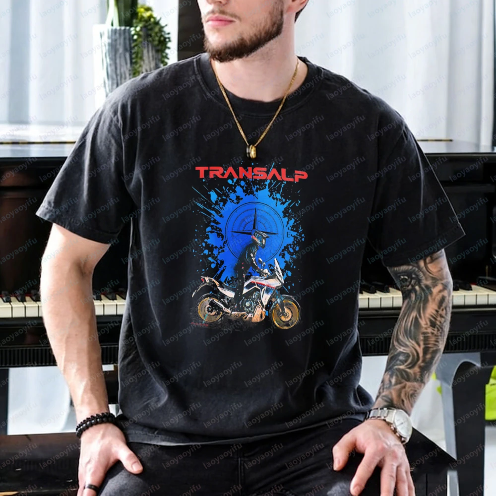 Transalp 750 Tshirt XL750 Adventure Motorcycle Tee All Rounder Explorer Rider Graphic Top for ADV Fans Dual Sport Gift Men's Tee