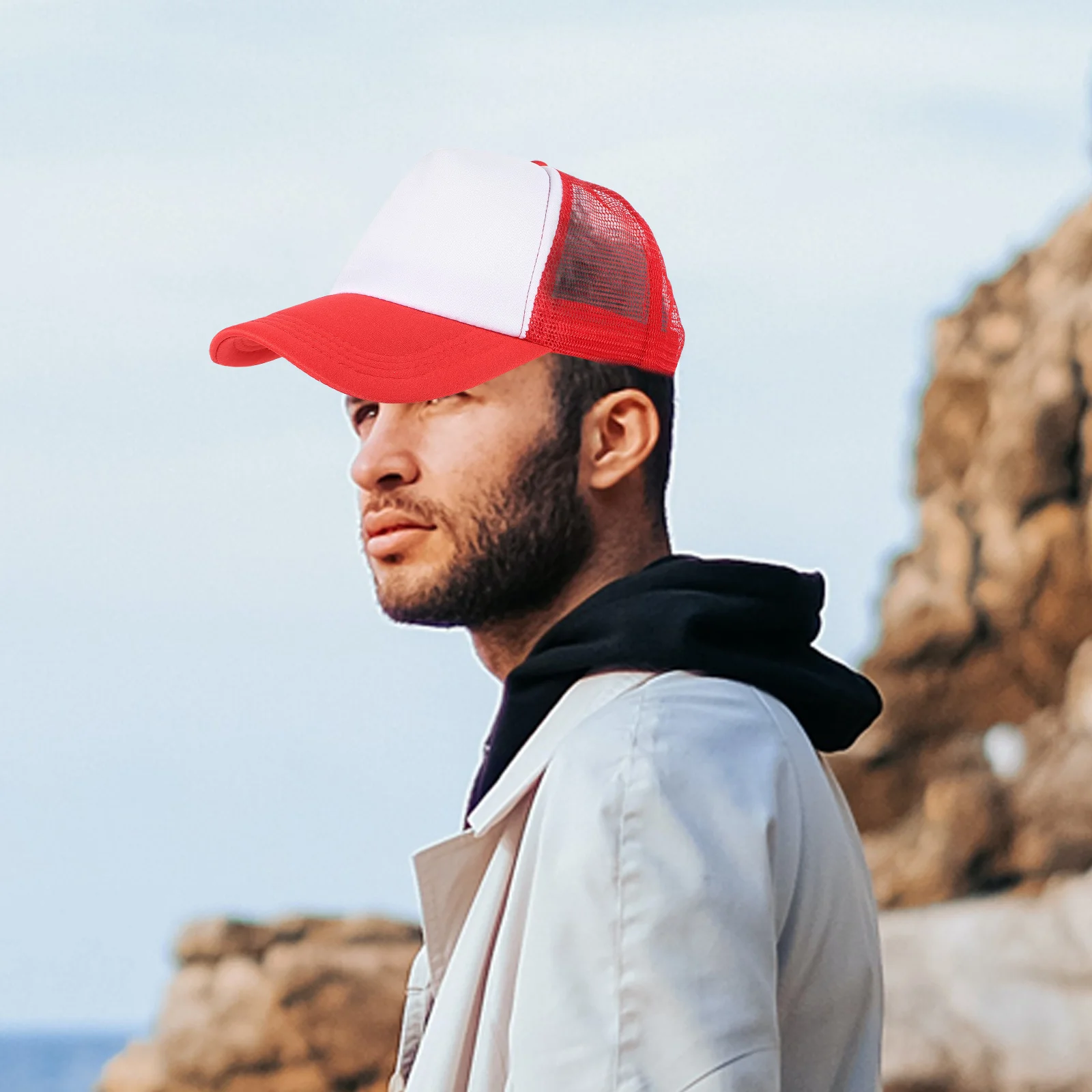 

10Pcs Sublimation Mesh Blank Baseball Caps DIY Heat Transfer Hats Lightweight Breathable Outdoor Caps Trucker Hats