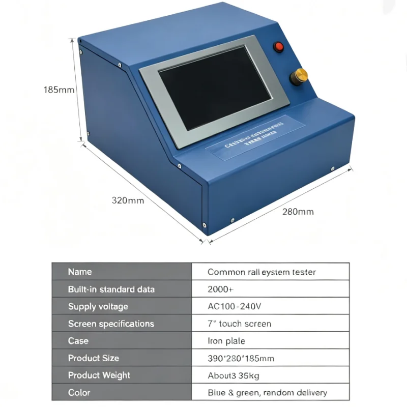 CRS330 Common Rail Injector Tester Common Rail Pump Tester HP0 Pump Driver Testing 6 Solenoid Piezo Injectors Touch Screen