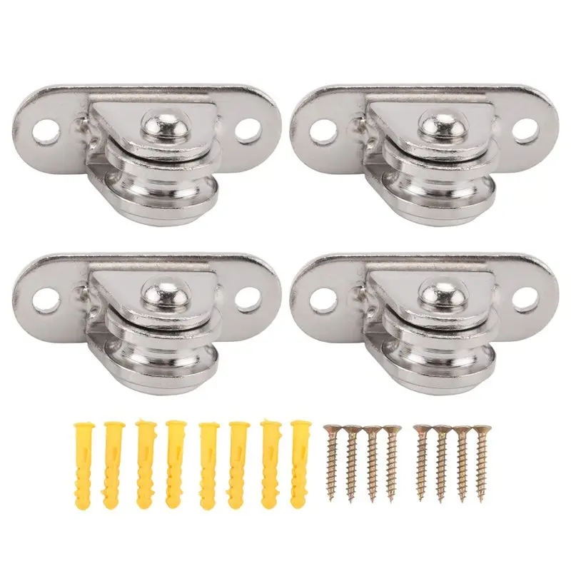 

Комплект из 4 бесшумных шкивов AB11 из углеродистой стали для перемещения грузов и DIY-проектов