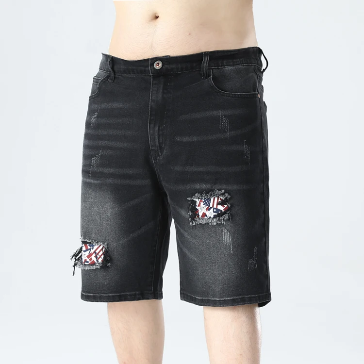 

Plus Size Denim Shorts Men's Jeans 2Xl-7Xl Summer Casual Pants Business Straight Trousers Stretch Fashion Jorts Knee-Length
