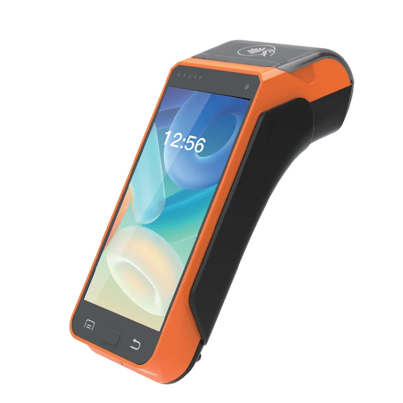 EMV PCI VISA MASTERCARD Certified 5.5 Inch 4G Android POS Terminal Mobile Handheld Thermal Printer NFC WiFi Bluetooth USB