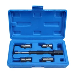 5Pcs Diesel Injector Cleaner Seat Kit Engine Diesel Injector Seat Cutter Carbon Cleaner