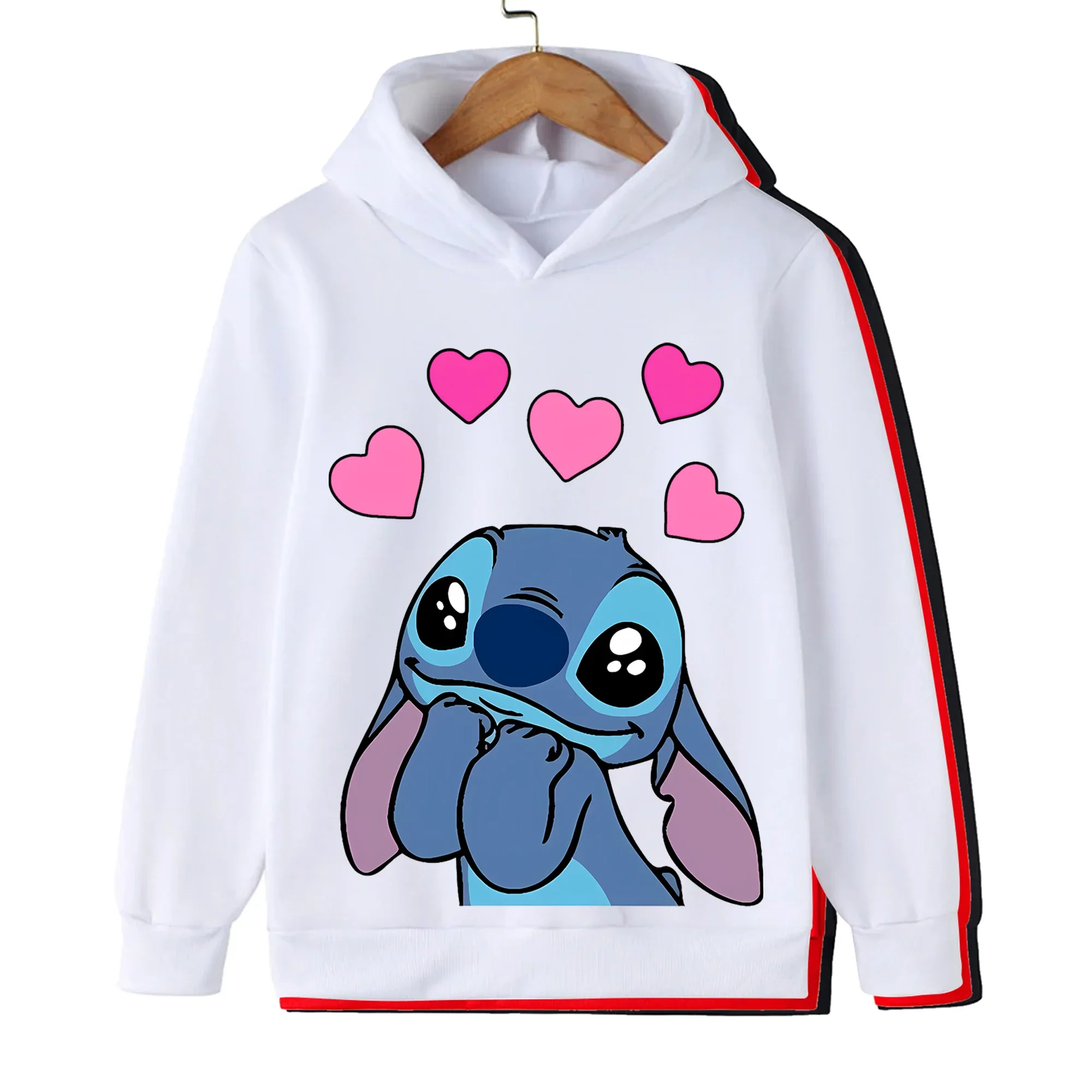 Cute Stitch Hoodies Women Sweatshirts Clothing Hooded Pullovers Harajuku Autumn Streetwear Cartoon Casual Hoodie Clothes Tops