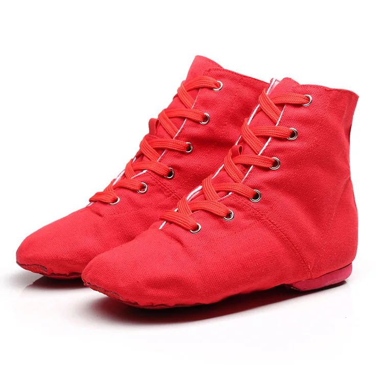 High top canvas jazz Dance Shoes adult yoga shoes Women Girls ballet shoes Jazz Boot children dance training shoes multicolour