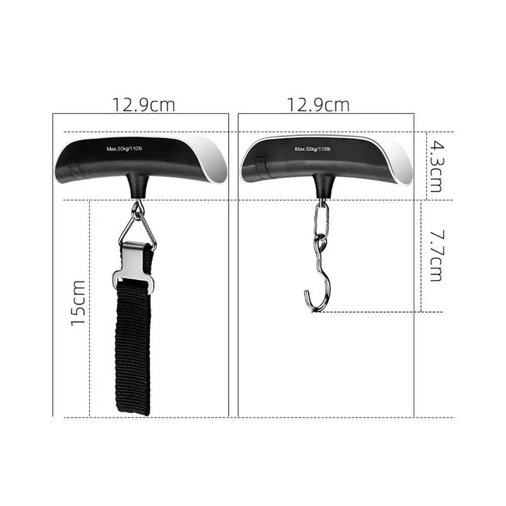 1 قطعة مقياس الوزن المحمولة 110lb 50 كجم مقياس الأمتعة خفيفة الوزن معلقة مقياس الأمتعة #5