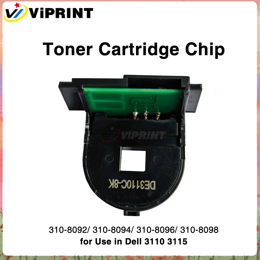 

4PC Color Toner Cartridge Chip For Dell C3110 C3115 C 3110 3115 3115cn MFP Laser Printer Refill Powder Reset