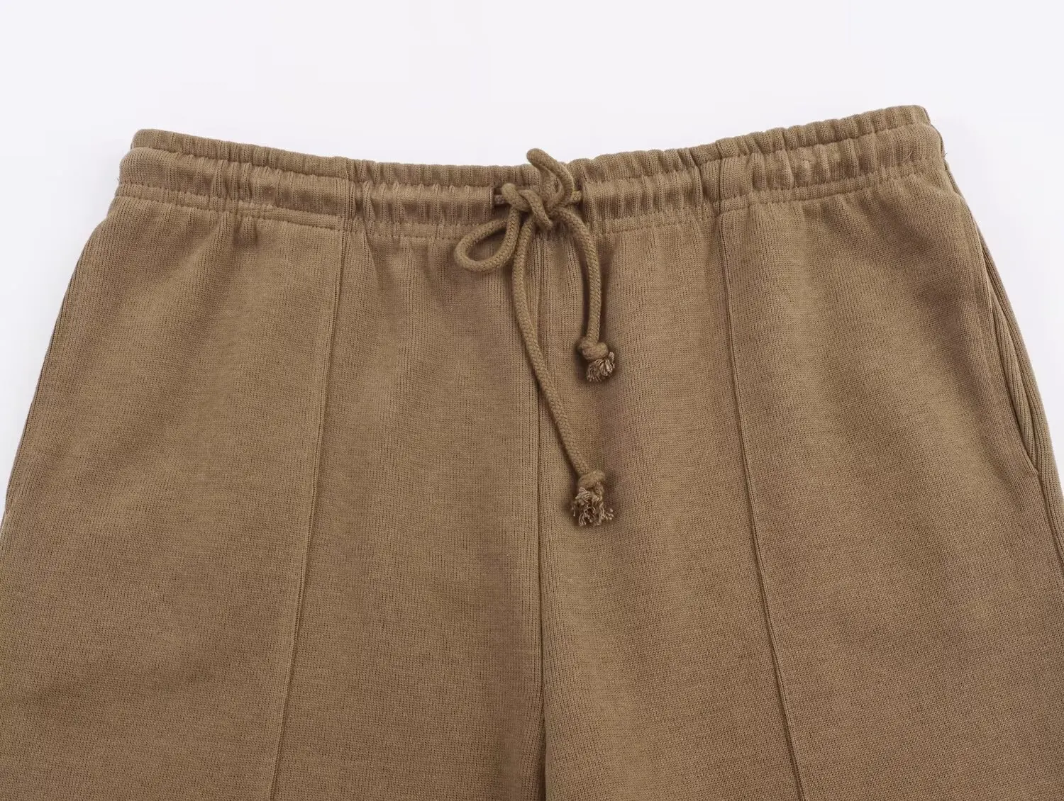 Dave & Di Nordic الحد الأدنى الكاكي خمر فضفاض المناسب سراويلي حريمي مع الرباط السراويل المستقيمة السراويل النسائية الأنيقة ، امرأة Clo #4