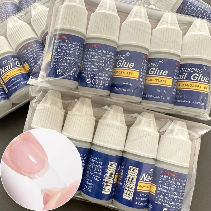 5/10pcs Strong Adhesive Nail Glue Quick Drying False Nail Tips Gel Lasting Adhesion Fake Nails Professional Art Decoration Tools