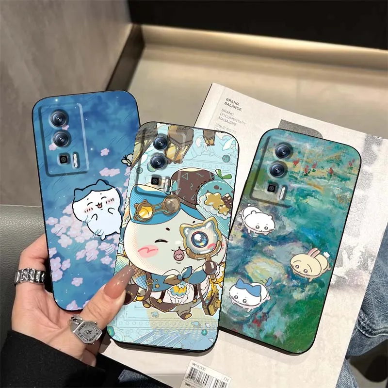 

Usagi Chiikawa Hachiware For Xiaomi Redmi 12 13C 12C 13 10C 9T A2 9A 9C 7A Note 10S 8T 10 9 8 Pro 4G 5G Black Phone Case