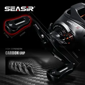 Seasir Cast x2 Baitcasting Reel 7.3: 1 Carbon Fiber Fiber Hybrid Hybrid Rolling Double bearing system N52 Brake Fisheries 10 Main Carrela Sales - №10