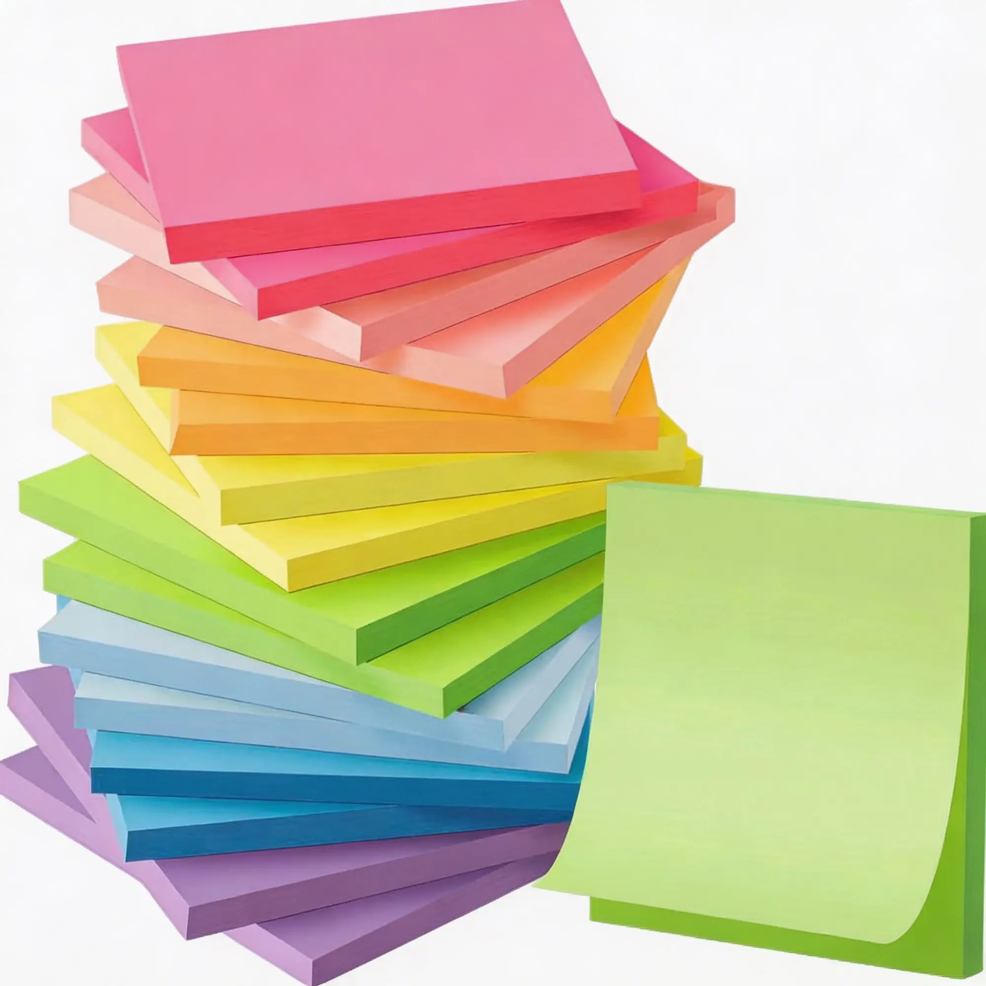 Sticky Notes Memo Pads, 8 Pastel Colors, Strong Adhesive No Residue, for Office, Home, School, Note Taking, Reminders