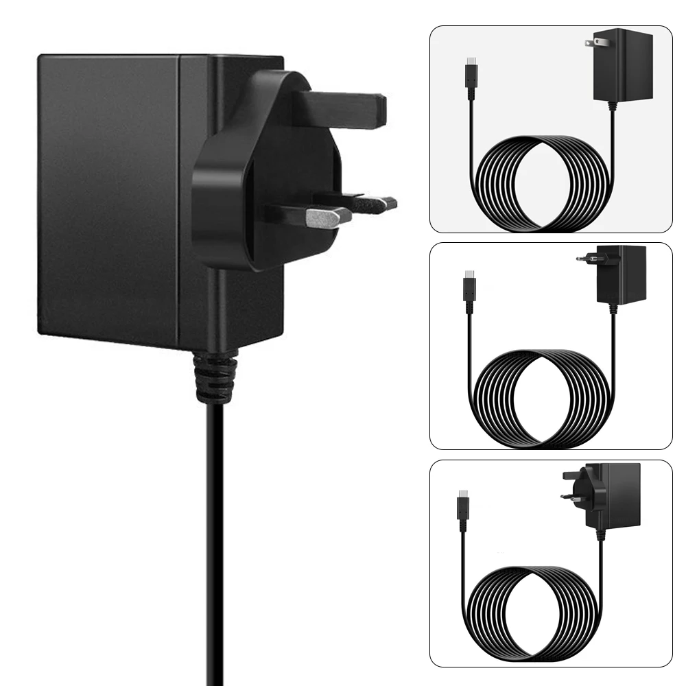 

EU US UK Plug AC Adapter Charger For Nintendo Switch OLED Type C USB Power Supply Wall Charger For PS5 Portal Accessories