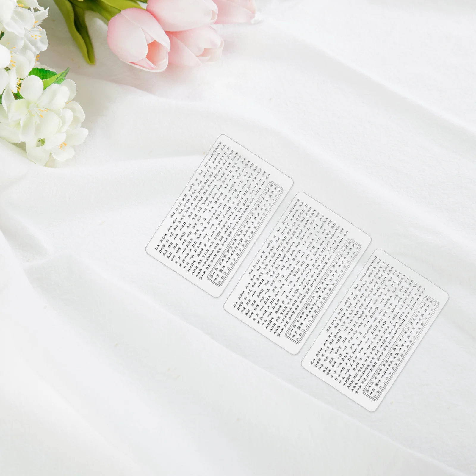 

Transparent Buddhist Symbol Cards Set of 5 Featuring Sacred Sanskrit Script for Meditation Prayer Home Protection Feng Shui