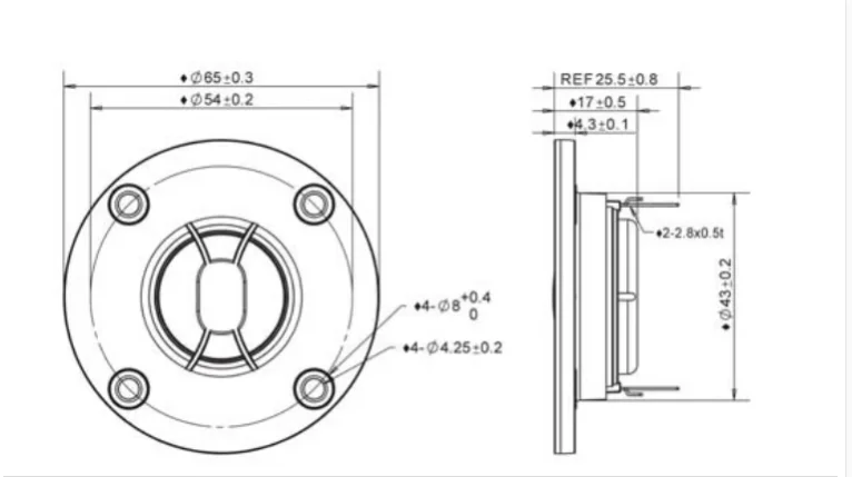 GHXAMP-عالية الجودة حمى مكبر الصوت ل Peerless 25 الأساسية ، فيلم التيتانيوم ، 66 مللي متر لوحة ، 4Ohm ، 25 واط ، 2 قطعة