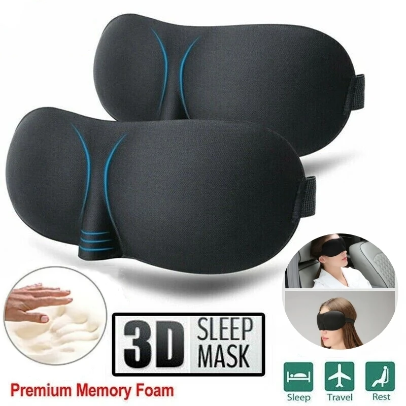 3D schlafende Augen maske Reise Ruhe hilfe Augen abdeckung Patch gepolstert weiche Schlaf maske Augenbinde Augen entspannen Massage gerät