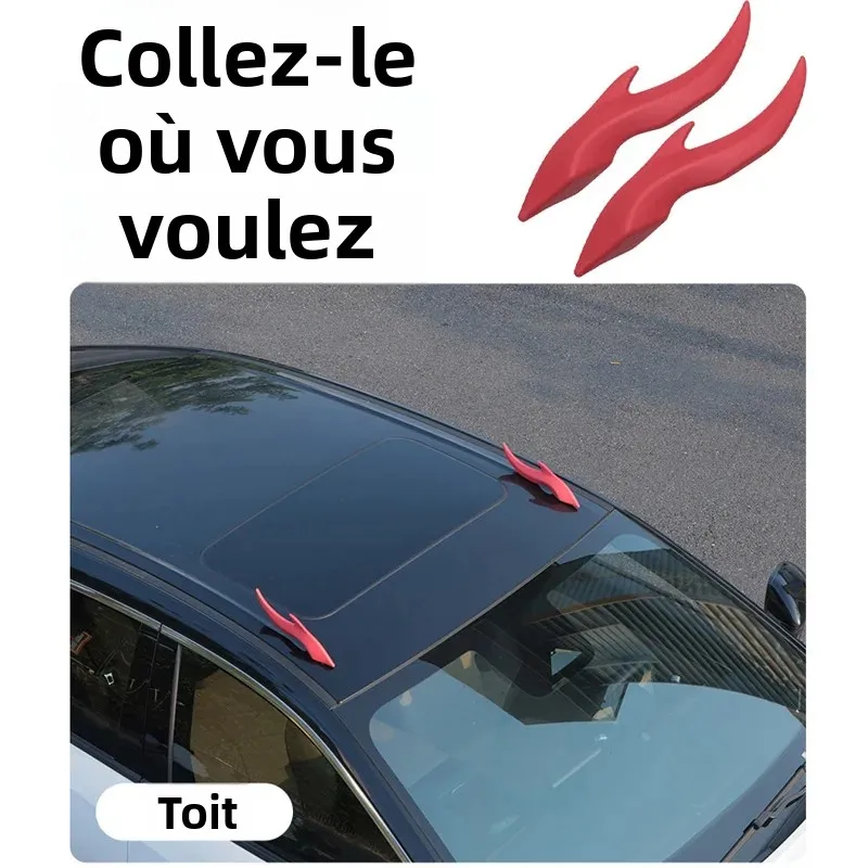 Décoration de toit de voiture cornes autocollant Auto 3D cornes de Dragon décoration élasticité décorations en Silicone pour voiture motos et vélo