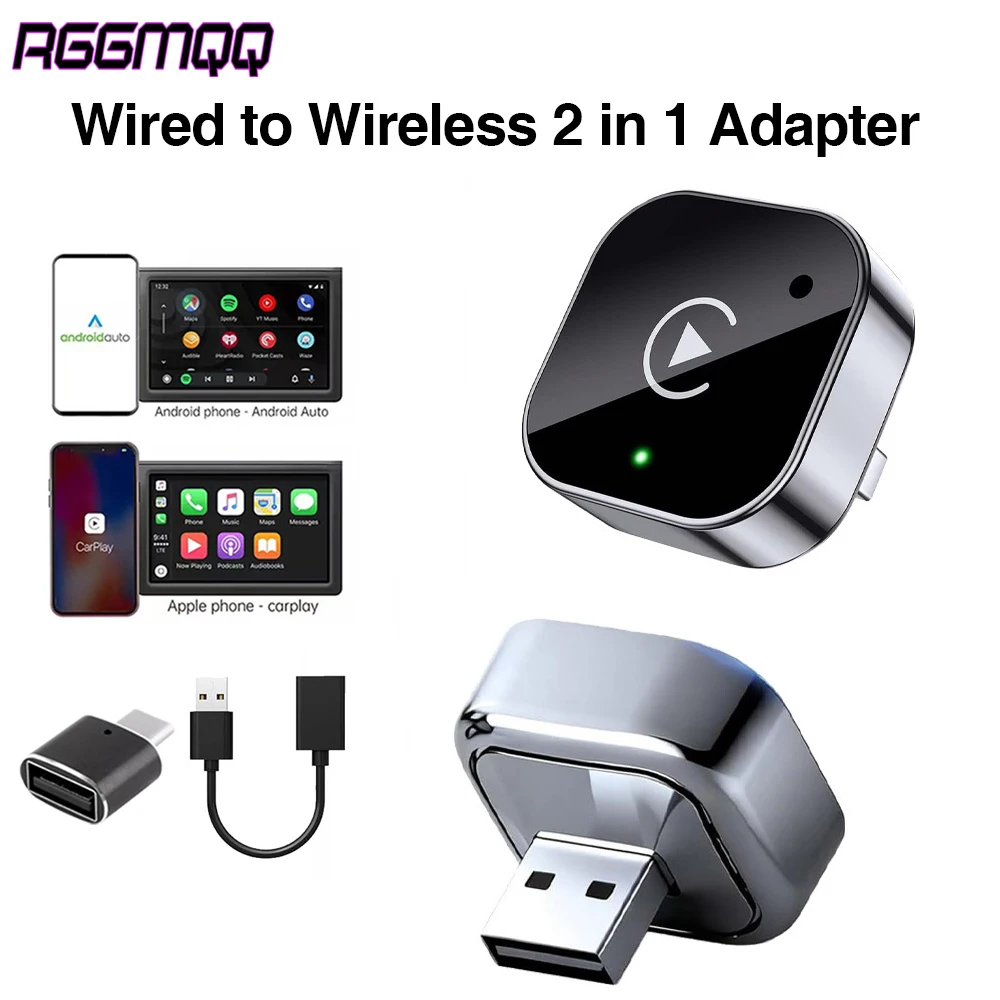 1Set Wireless CarPlay Adapter with Broader Compatibility & Reliable Linkage,Compact Dongle for iPhone Android CarPlay & Android