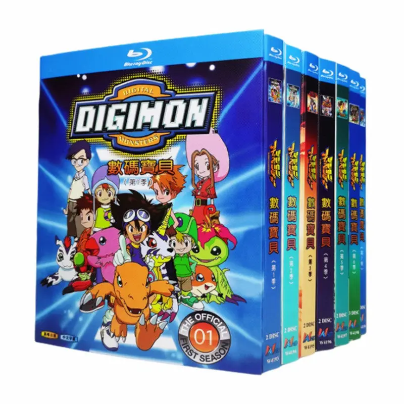 

Blu-ray Discs for Digimon Seasons 1-7 and Movies with Mandarin Japanese and Cantonese Audio