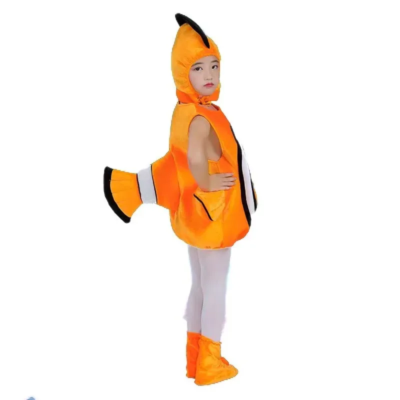 New style Children's Clownfish Nemo cos Costume Halloween Marine Animal Nemocos Costume Finding Nemo Parent-child Costume Stage