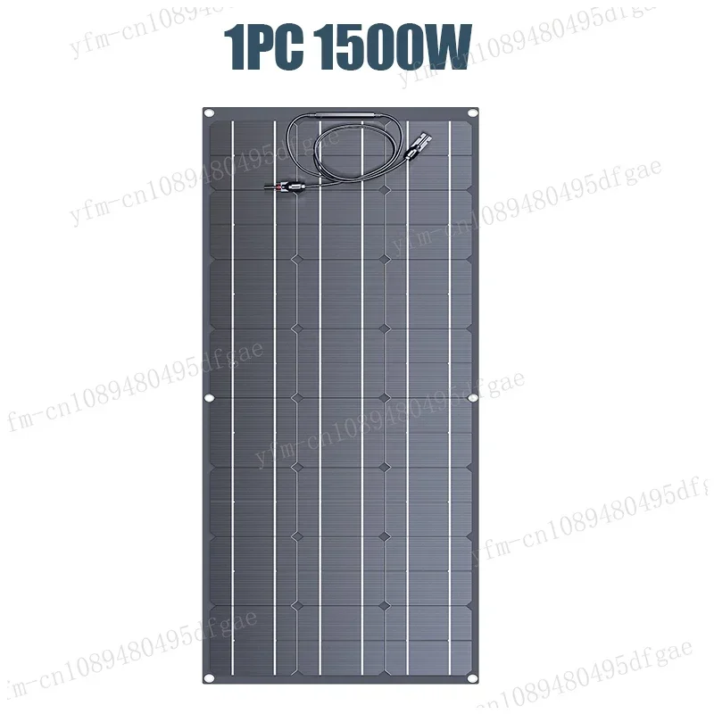 1500W 3000W Flexible Solar Panel 12V Kits Charger  Cable for Battery RV Trailer Boat Cabin Caravan Truck For Home/Camping