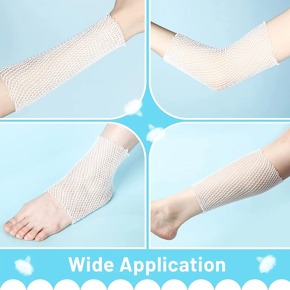 1 Roll Elastic Net Wound Dressing Net Tubular Bandage Mesh Tubing Tubular Gauze Fix Breathable Bandage Retainer  for Wrist Elbow