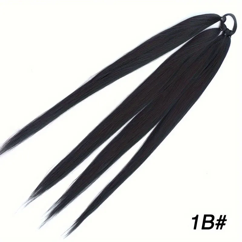 Y2K ثقافة فرعية شعر مستعار ذيل حصان شعر مستعار مضفر ذيل حصان جديلة قذرة طويلة العجين المقلي التقلبات جديلة شعر مستعار جديلة هالوين تأثيري