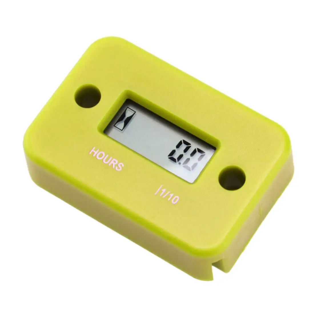 NEW Yellow Digital LCD Vibration Hour Counter Operating Hour Counter Engine Hour Meter Fit For Motorcycle Tractor Log Spliter