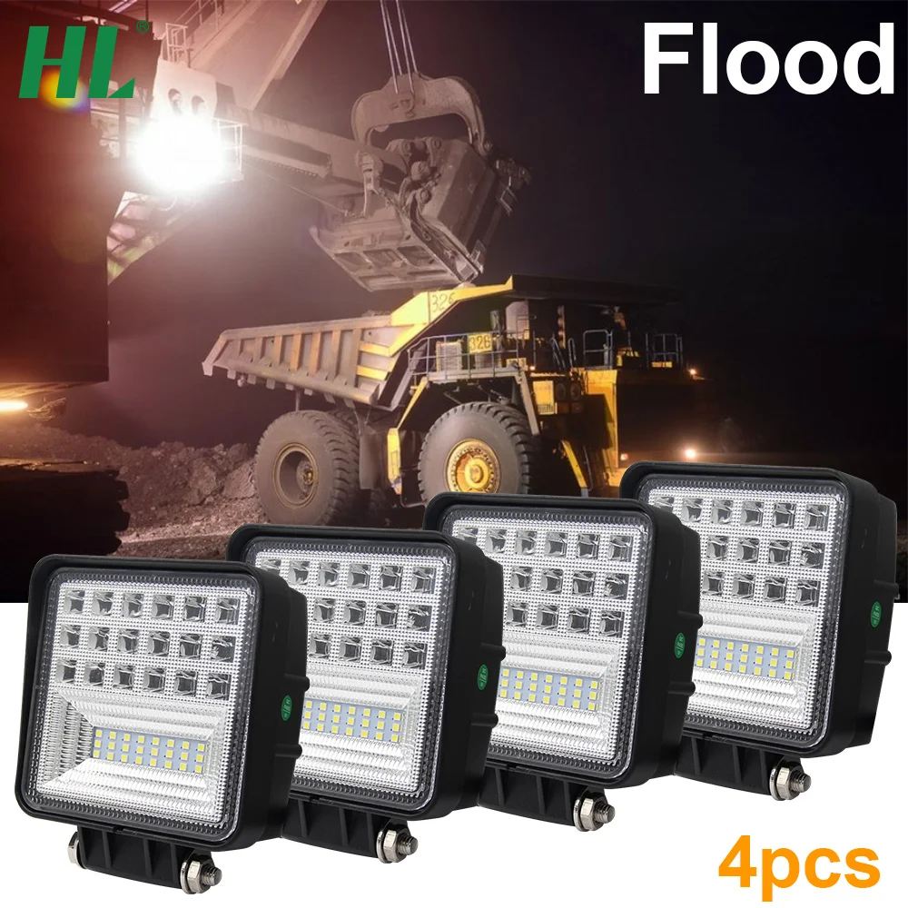 

HAOLIDE 4 Inch 63W LED Light Bar Work Lights Fog Lamp For Car Offroad Boat 4x4 Truck SUV 4WD Boat ATV Tractor 12V 24V