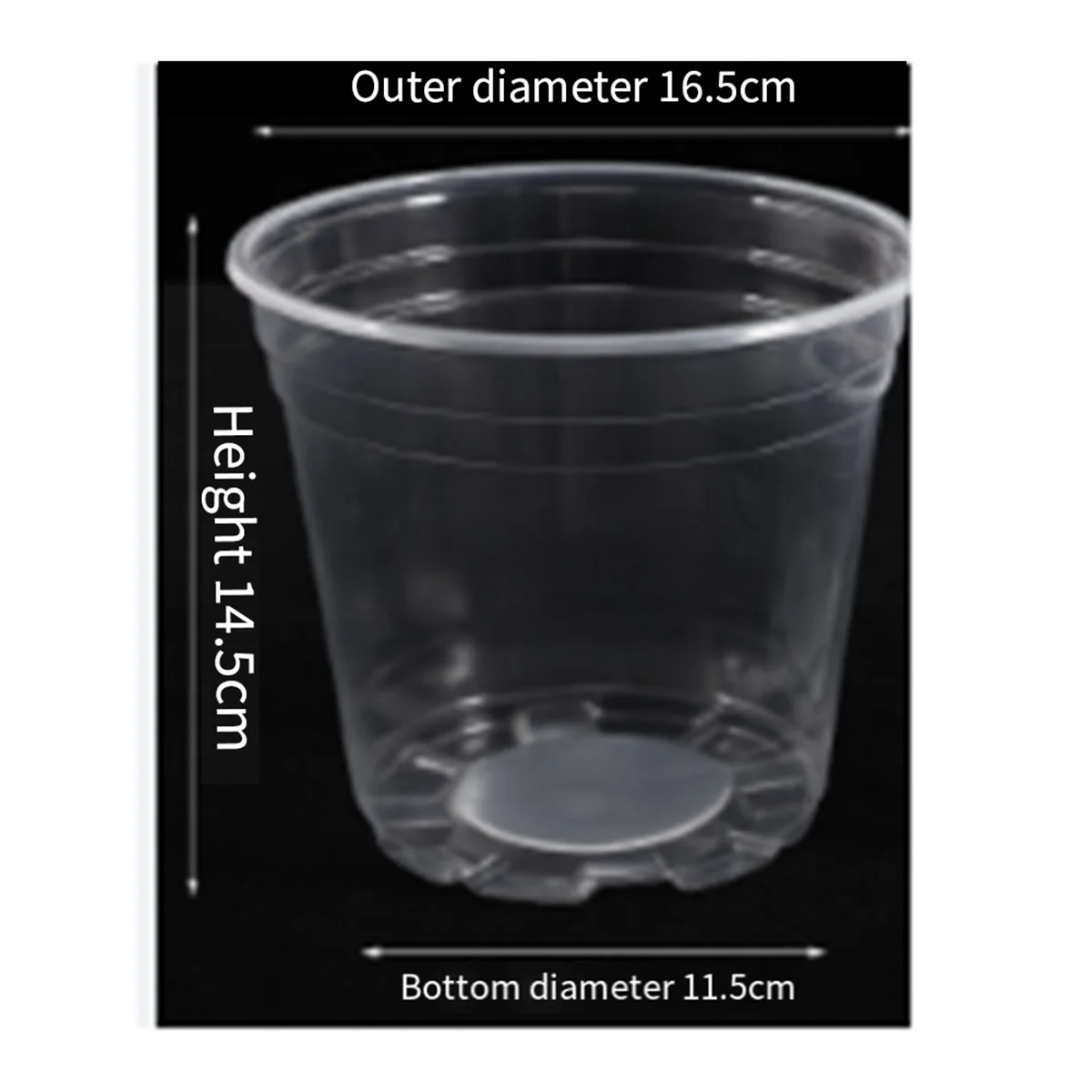 Pots20-Pack 5.7 Inch Transparent Nursery Pots for Plants: Seedling Pots with Water Storage
