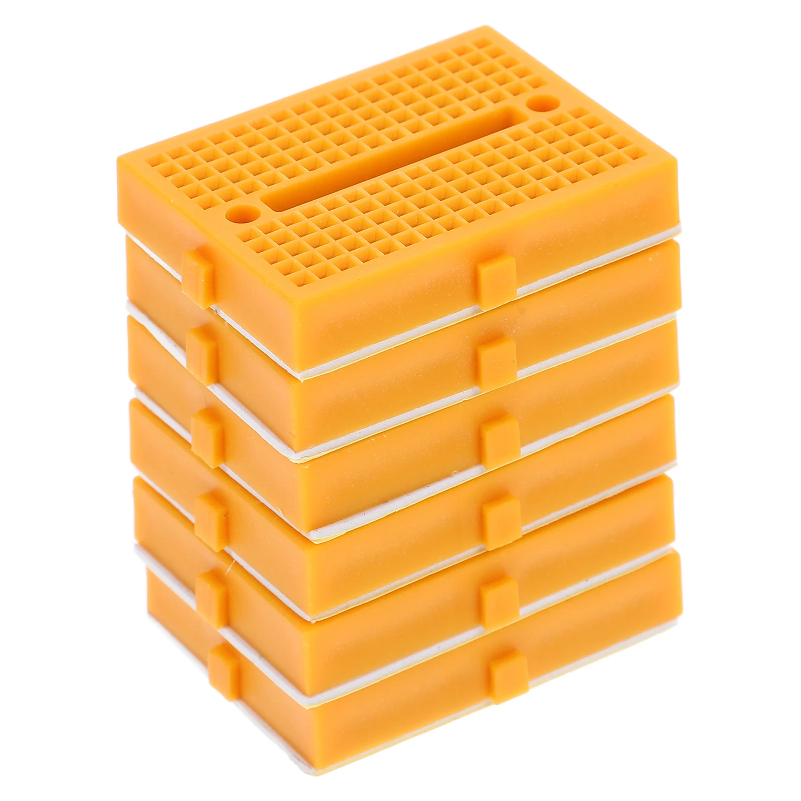 

6pcs Circuit Board Breadboard Yellow Solderless Small Electronic Boards for Experimenting with Components in Electronics