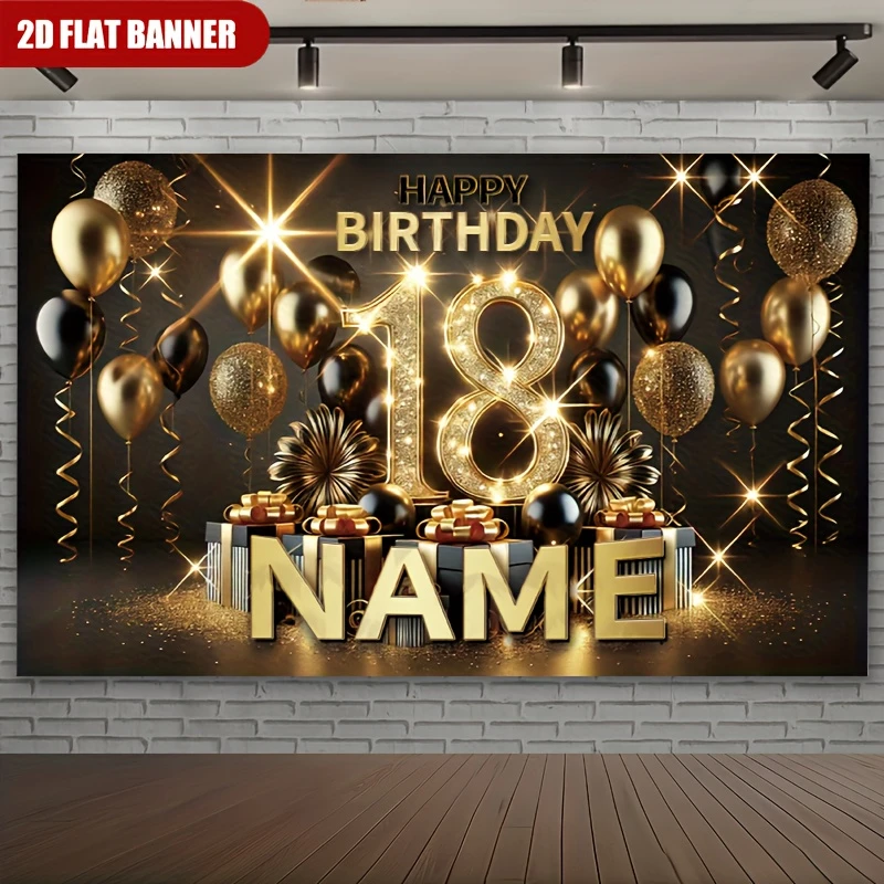 1 adet Lüks Siyah Altın Mutlu  - Party Banner Gold incelemesi ve fiyatı