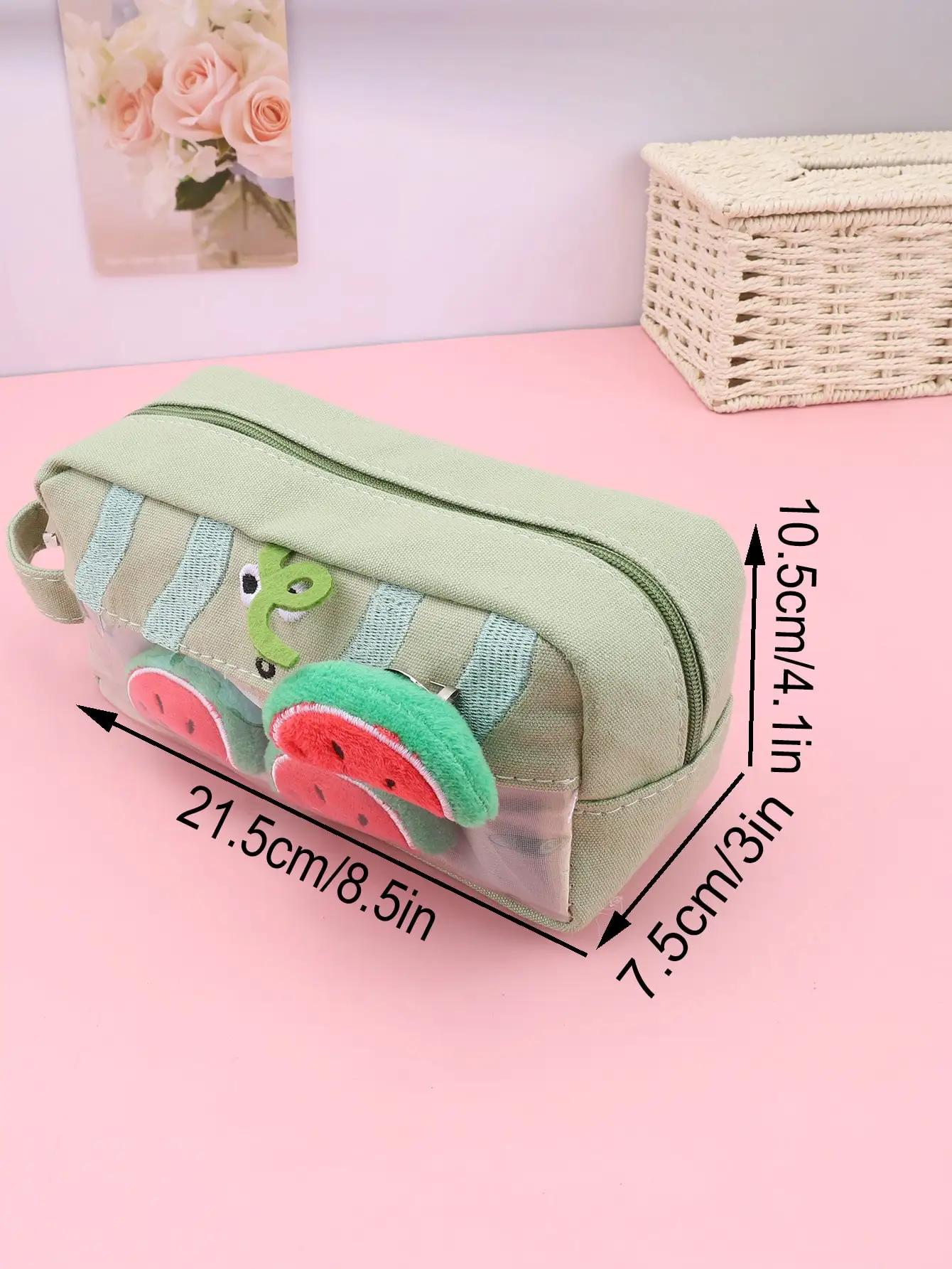 Creativity Fruit Shape Pencil Case, Large Capacity Pencil Bag, Kawaii School Pencil Pouch Zipper for Teens Students Women Gifts