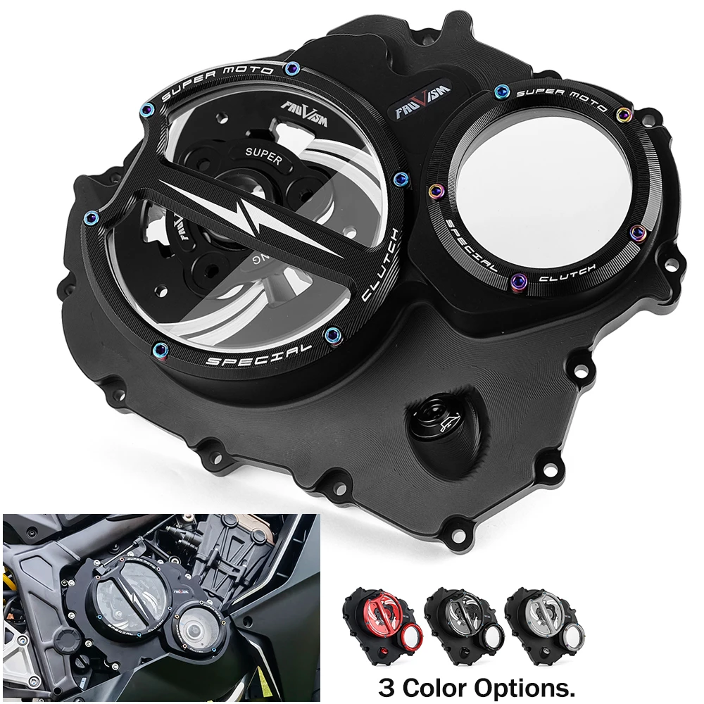 CBR CB 650R Clear Clutch Cover Protector Engine Guard For Honda CBR650R 2019-2024 CB650R 2019 2020 2021 2022 2023