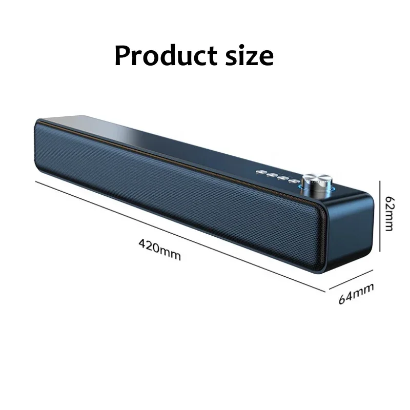 A35 Speaker teater rumah pintar, Soundbar nirkabel Aux, Speaker Bluetooth Multimedia dengan baterai 4D Stereo Surround Boombox