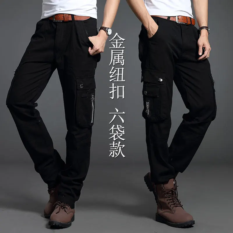 Spring New Multi-Pocket Cargo Pants Loose Casual Men's Straight Outdoor Sports Camouflage Trend