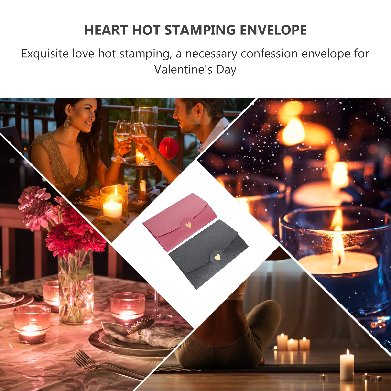 

10pcs Heart Printed Envelopes Valentine Decorative Envelope For Cards Letters Wedding Invitations Festival Greeting Cards