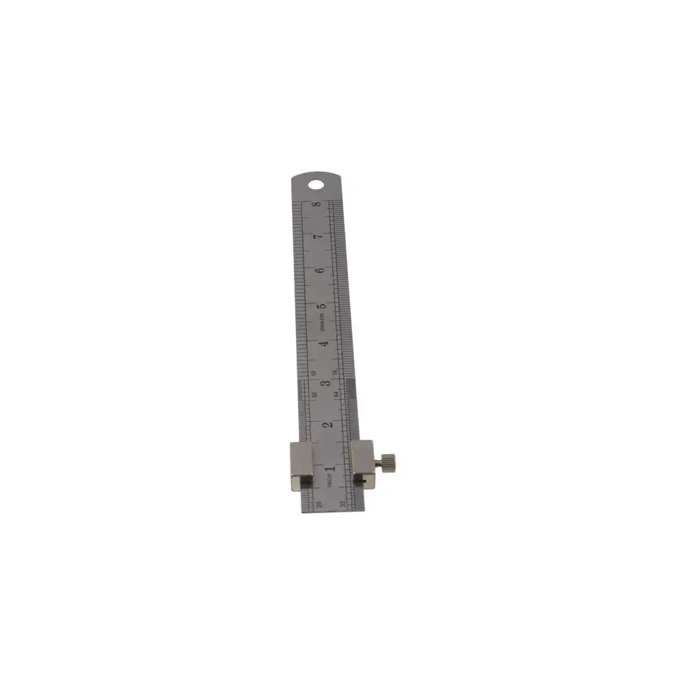 

Adjustable Steel Ruler Positioning Block Durable Convenient Brass Angle Scriber Line Square Marking Gauge Fixed Position