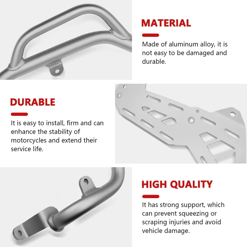 ملحقات المصد العلوي للدراجة النارية، واقي المحرك، شريط تحطم الطريق السريع، حماية الإطار الجديد