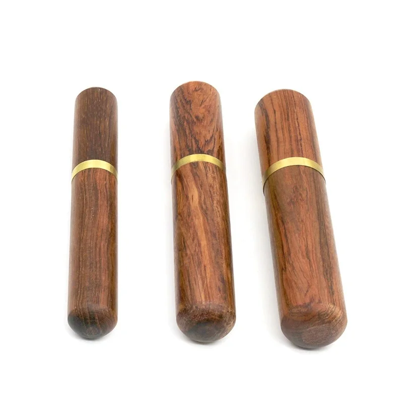 

2PCS 2025 New Portable Solid Wood Cigar Tube, Handmade Cigar Moisturizing, Tool Accessories with Gift Box, New