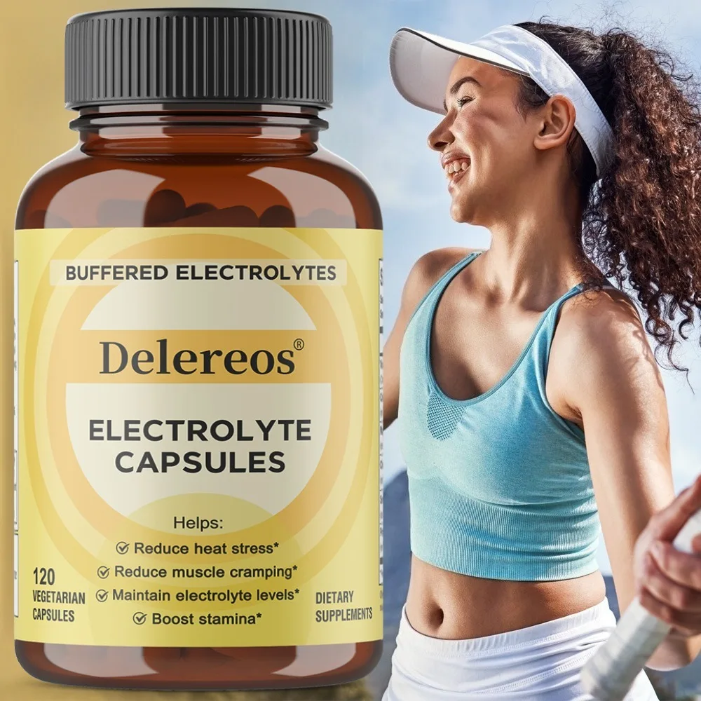 

Electrolyte Capsules - Supports Electrolyte Balance, Relieves Stress, Supplements Sports Nutrition, Improves Endurance, Non-GMO