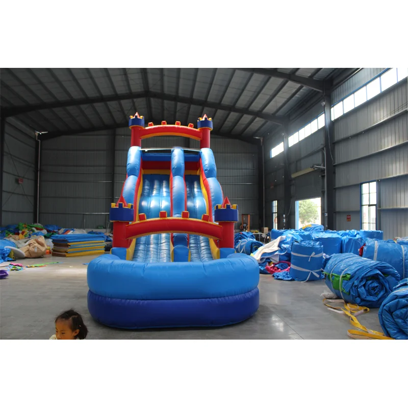 Wholesale Tropical Rush Jungle Inflatable Bouncer Air Water Slide Jumping Bouncy Castle Moon Large Bounce House Combo With Pool