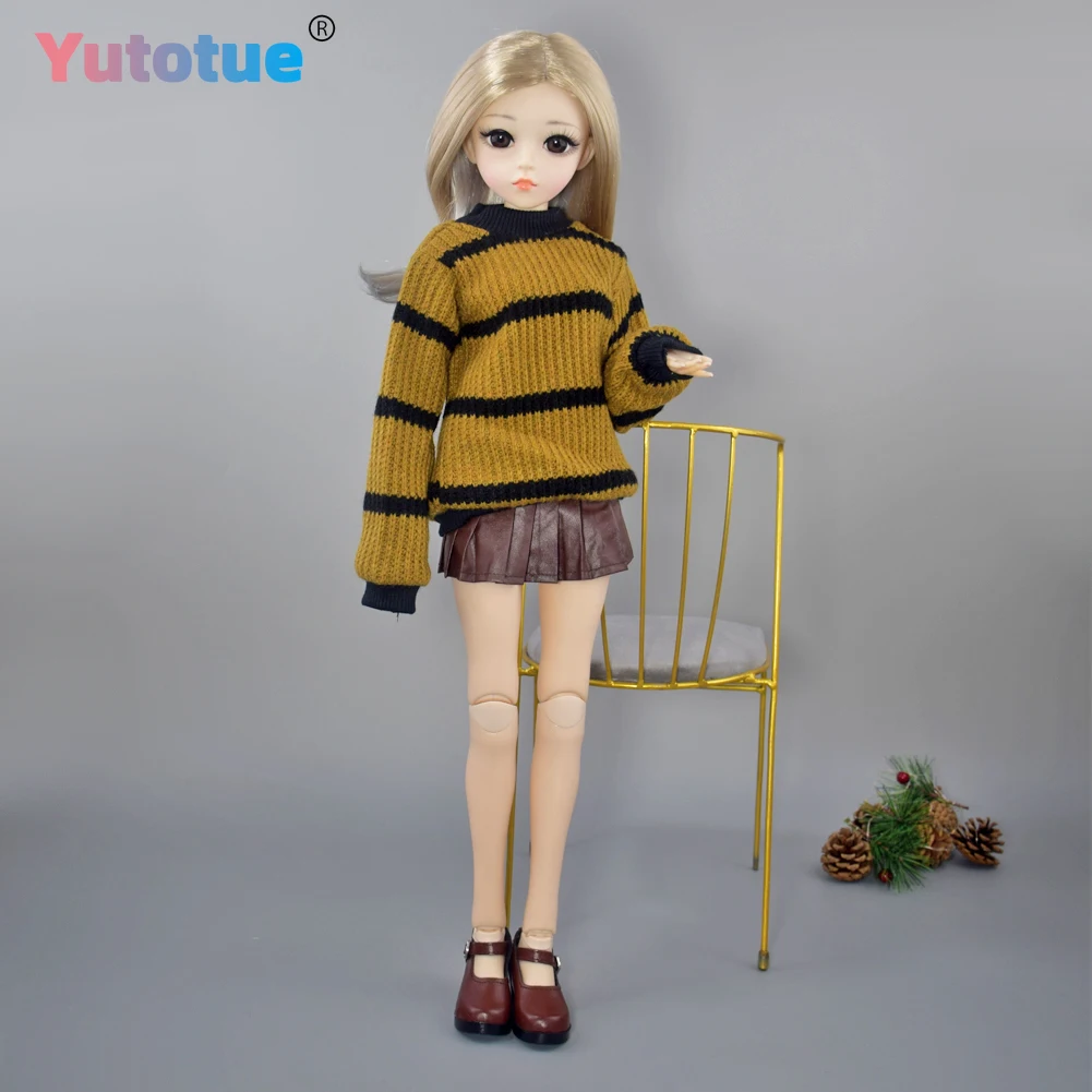 YUTOTUE 1/3 BJD Doll Toy Xmas Gift 24 inch Large Girl Doll Removable Wigs Clothes Set
