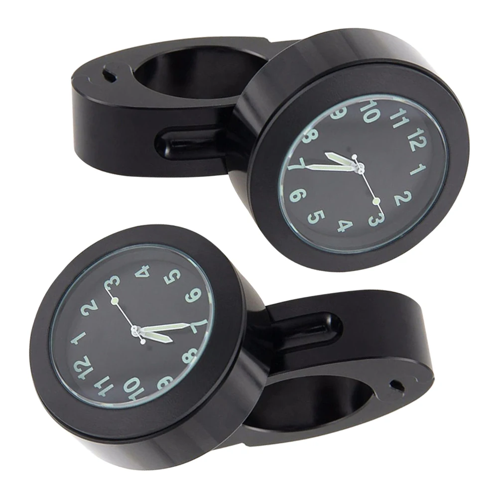 

2Pcs Motorcycle H Mini H Mounted Clock Reliable Timekeeping Easy Installation Black Bike Mounted Accessories