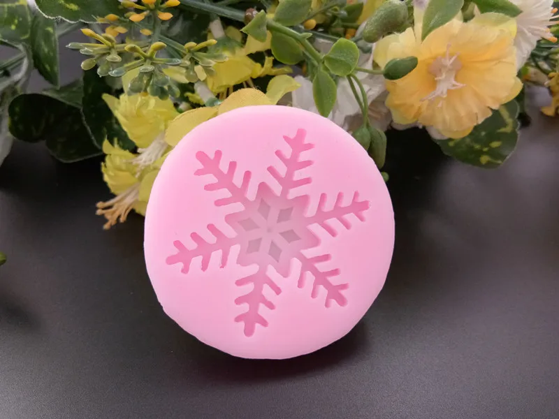 3 pz/set Di Natale Fiocco di Neve Stampo In Silicone Fiore di Neve Del Cioccolato Fondente Gumpaste Sugarcraft Della Muffa Della Torta Che Decora Gli Attrezzi H521