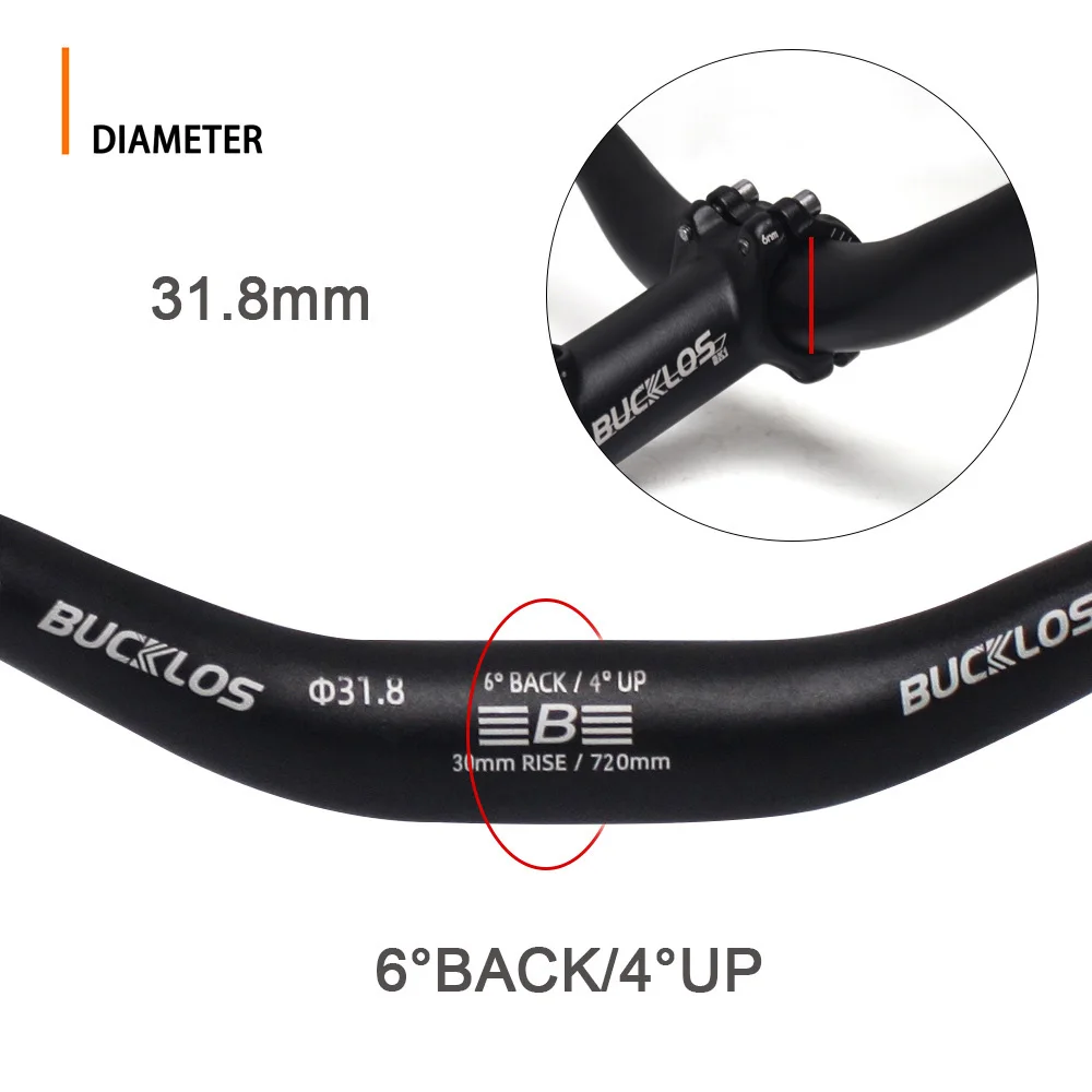 31,8*720/780mm Mountainbike Lenker 25,4*620/660/720mm Aluminium Legierung Swallow Speed Down Heber Mtb Lenker Fahrrad Zubehör – Detail 12