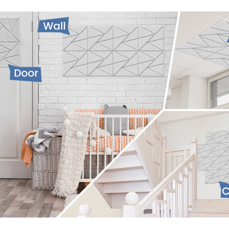 الألواح الصوتية الحديثة ذاتية اللصق رغوة عازلة للصوت لوحات الحائط المقاومة للحريق لاستوديو الفندق وديكور المنزل